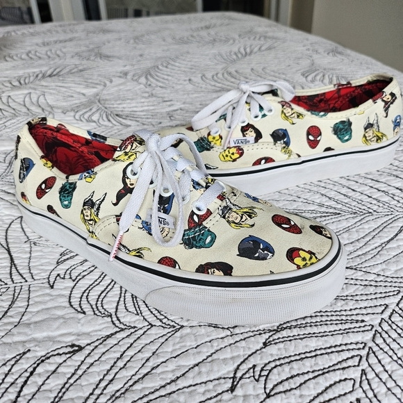 VGUC Vans X Marvel Head Sneakers Mens 8 Women 9.5 - Picture 1 of 15
